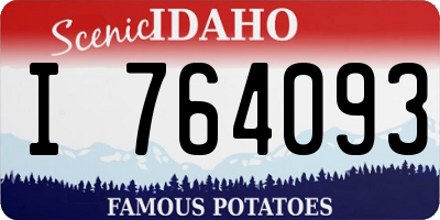 ID license plate I764093