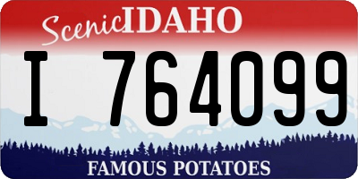 ID license plate I764099