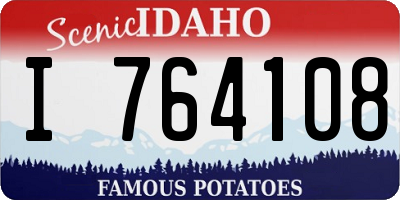ID license plate I764108