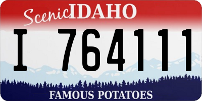ID license plate I764111