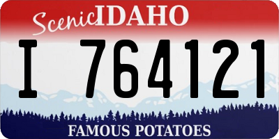 ID license plate I764121