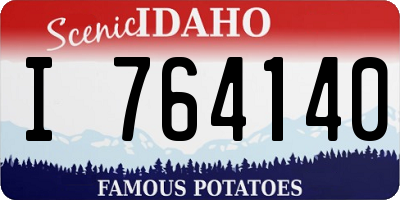 ID license plate I764140