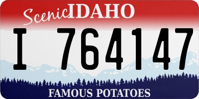 ID license plate I764147