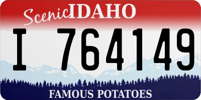 ID license plate I764149