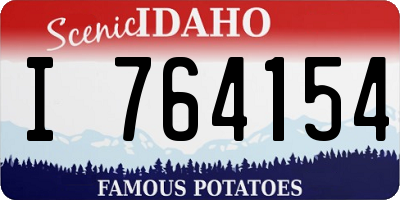 ID license plate I764154