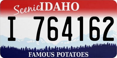 ID license plate I764162