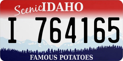 ID license plate I764165