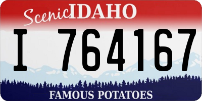 ID license plate I764167