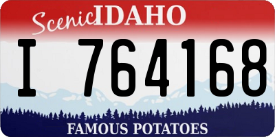 ID license plate I764168