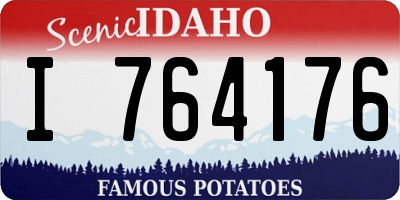 ID license plate I764176