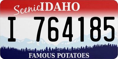 ID license plate I764185
