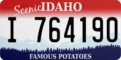ID license plate I764190