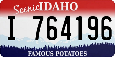 ID license plate I764196