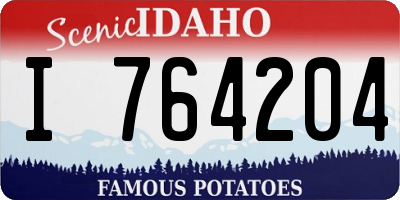 ID license plate I764204