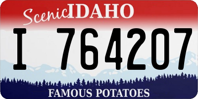 ID license plate I764207
