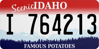 ID license plate I764213