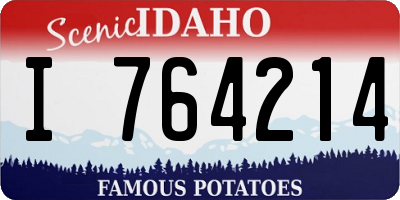 ID license plate I764214