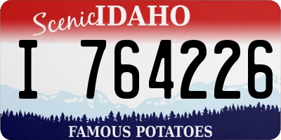 ID license plate I764226