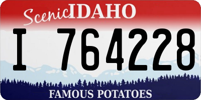 ID license plate I764228