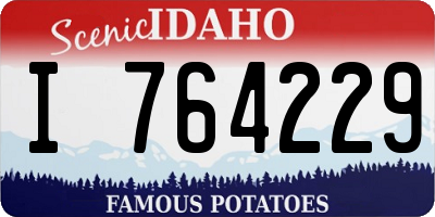 ID license plate I764229