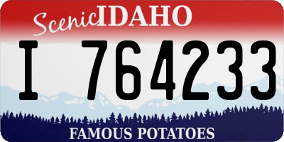 ID license plate I764233