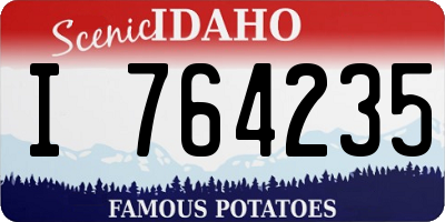 ID license plate I764235