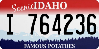 ID license plate I764236
