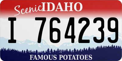 ID license plate I764239