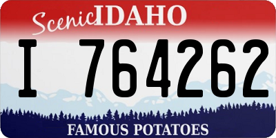ID license plate I764262