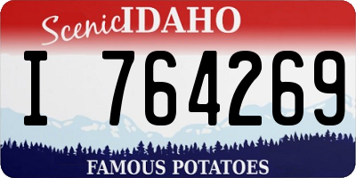 ID license plate I764269