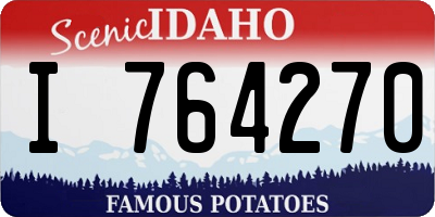 ID license plate I764270