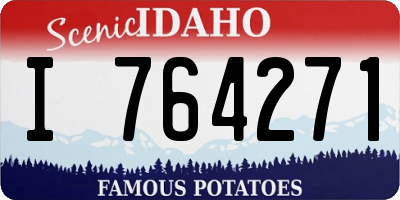 ID license plate I764271