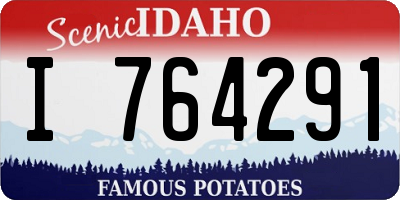 ID license plate I764291