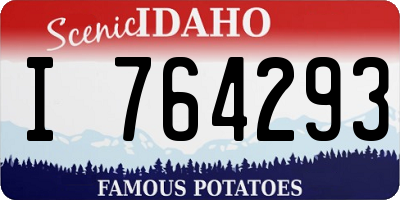 ID license plate I764293