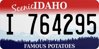 ID license plate I764295