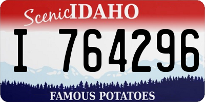 ID license plate I764296