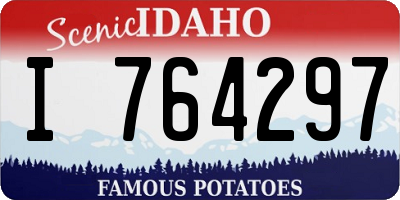 ID license plate I764297