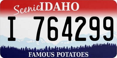 ID license plate I764299