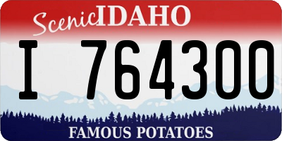 ID license plate I764300