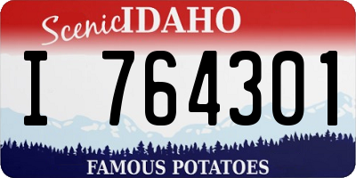 ID license plate I764301