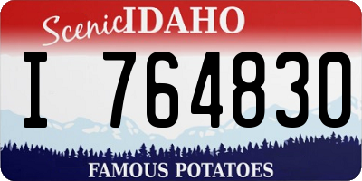 ID license plate I764830