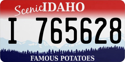 ID license plate I765628
