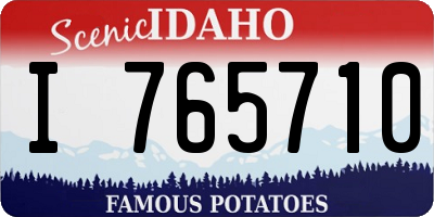 ID license plate I765710