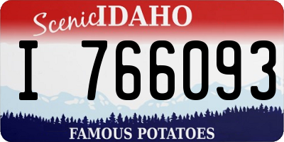 ID license plate I766093
