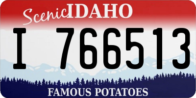 ID license plate I766513