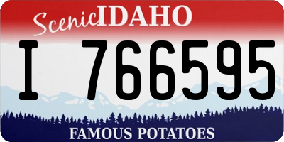 ID license plate I766595