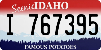 ID license plate I767395