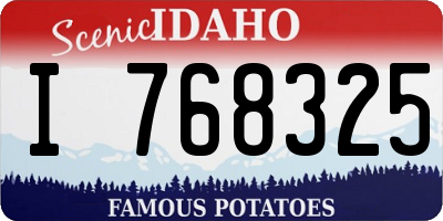 ID license plate I768325