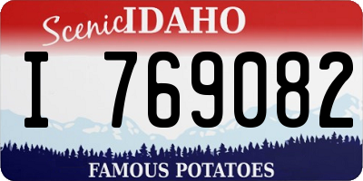 ID license plate I769082