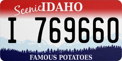 ID license plate I769660